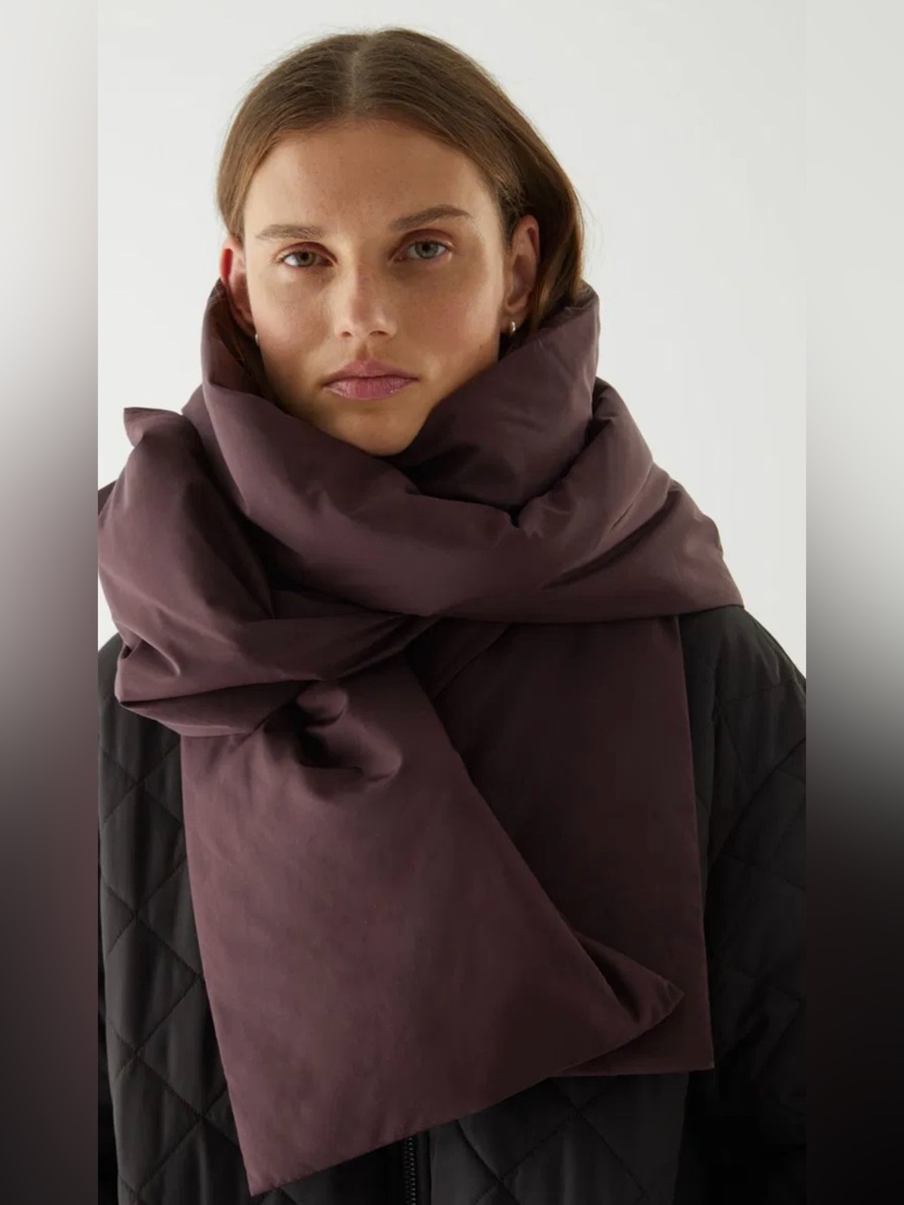COS Purple Hooded Scarf Hybrid.